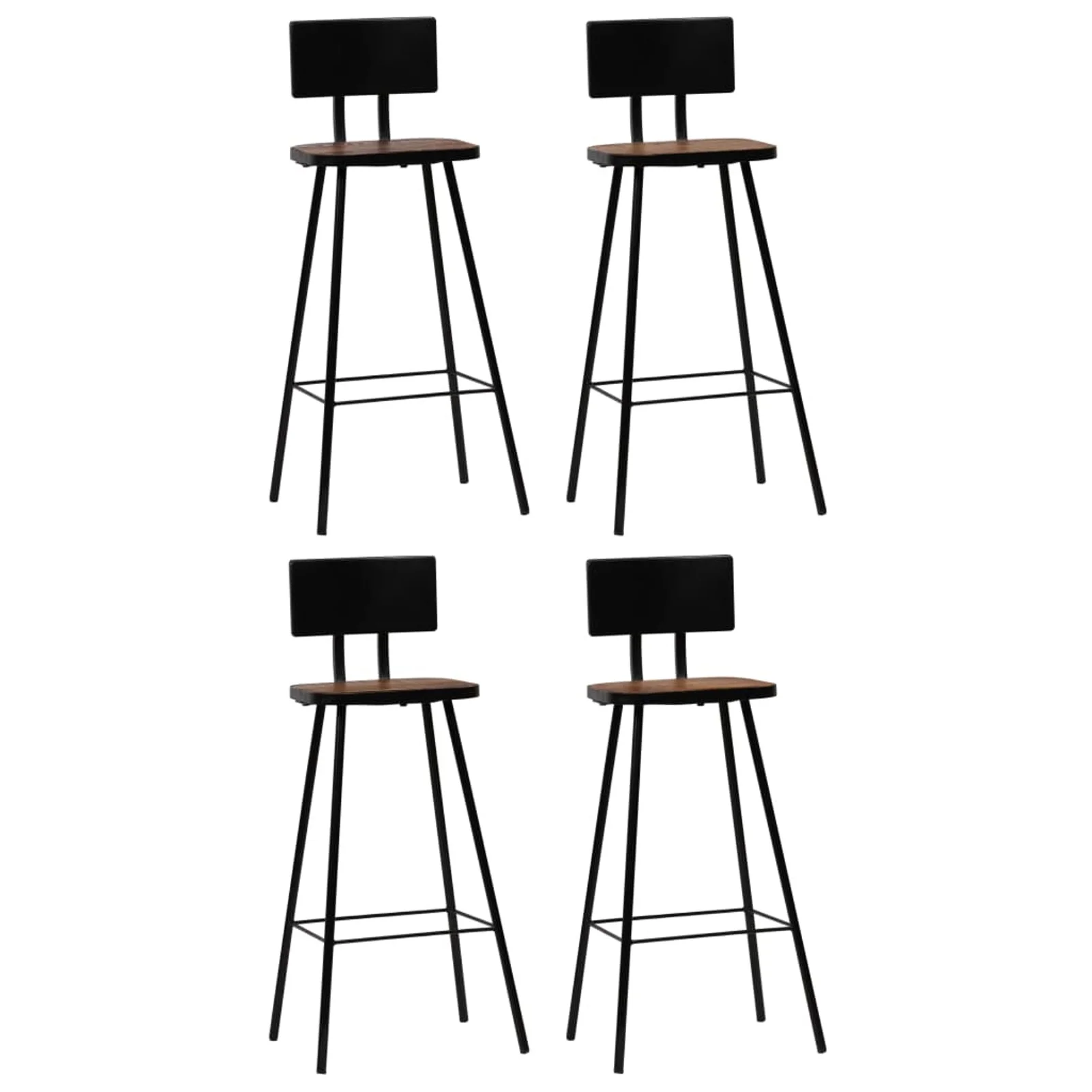 Walmeck Bar Stools 4 pcs Solid Reclaimed Wood