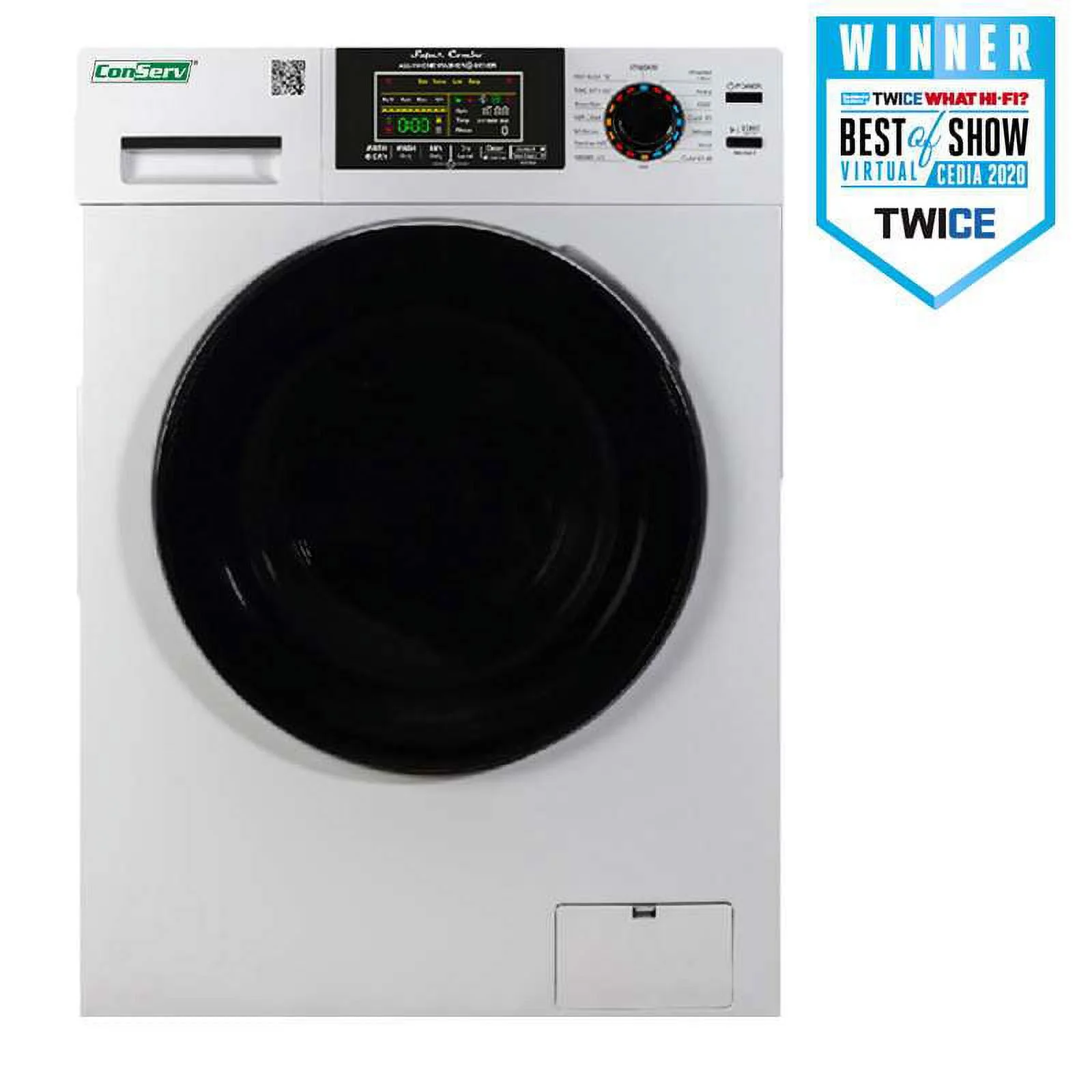 Conserv Digital Compact 110V Vented/Ventless 18 lbs Combo Washer Dryer 1400 RPM White