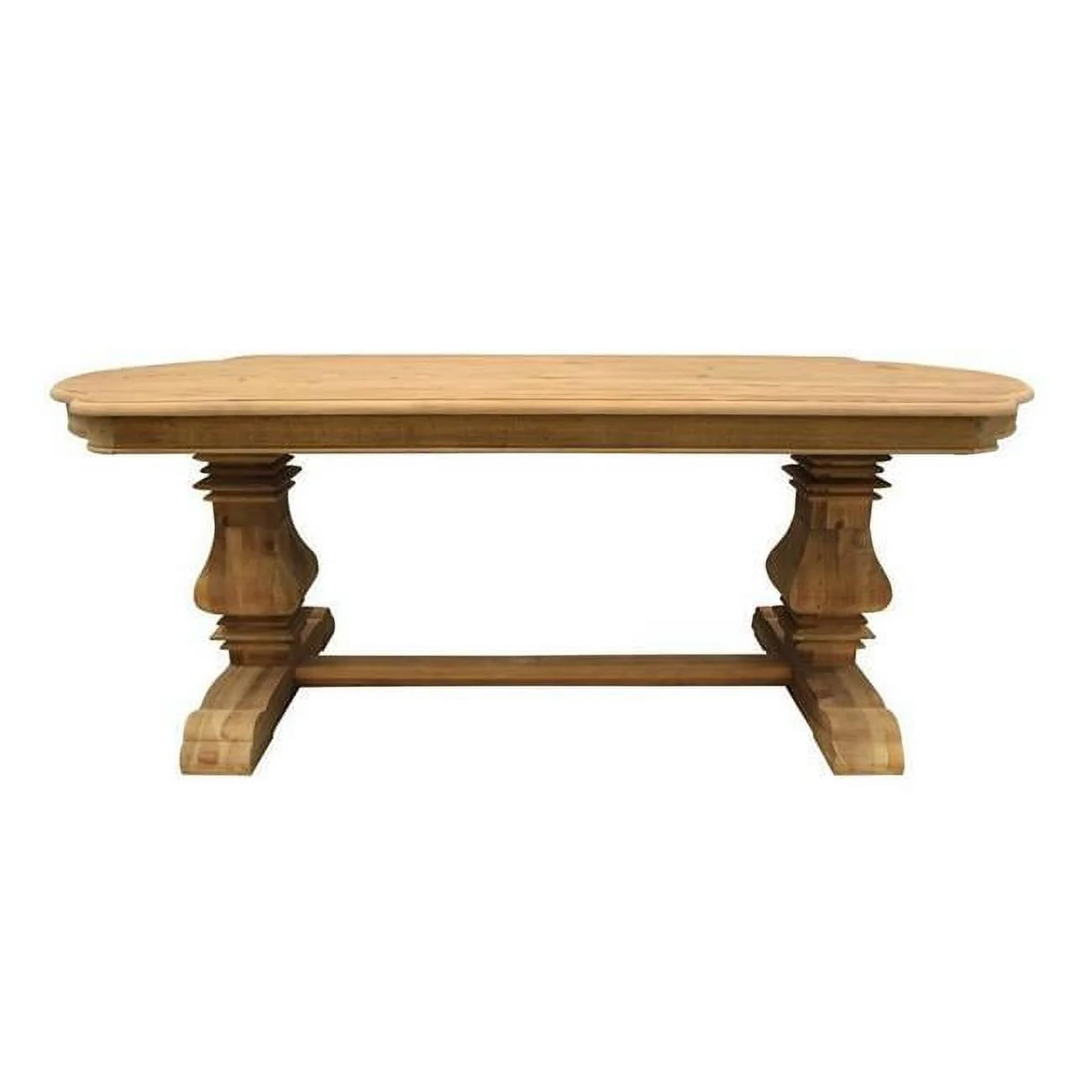 Manhattan Beach Old Pine Solid Wood Carrom Dining Table in Natural