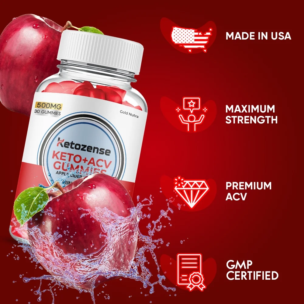 Ketozense Keto ACV Gummies , Ketozense Keto Maximum Strength Gummies, Ketozense Powerful Formula with ACV, Vitamin B12, Pomegranate and Beet root (5 Pack)