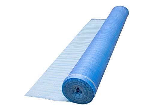3in1 Vapor Barrier Flooring Underlayment w/Overlap and pre-Attached Tape Strip - Bestlaminate- 2mm - 500sq.ft (Bundle 5 Rolls Each 100 sg.ft.)