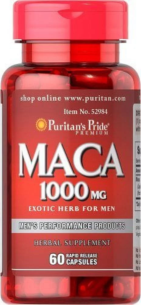 Puritan's Pride Maca 1000 mg Exotic Herb for Men 60 Capsules FREE SHIPPING