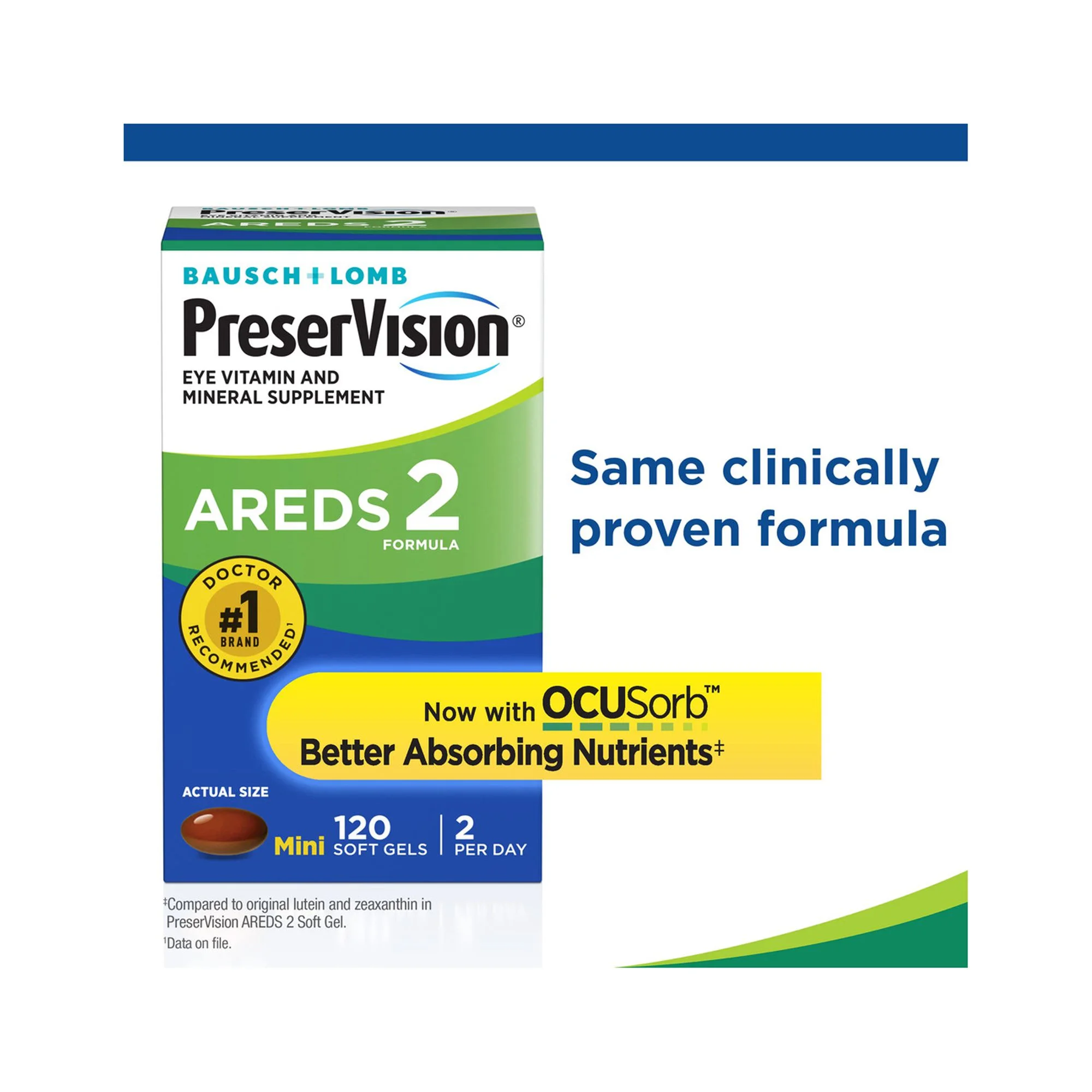 PreserVision® AREDS 2 Formula + Multivitamin Eye Vitamin and Mineral Supplement (Pack of 10)