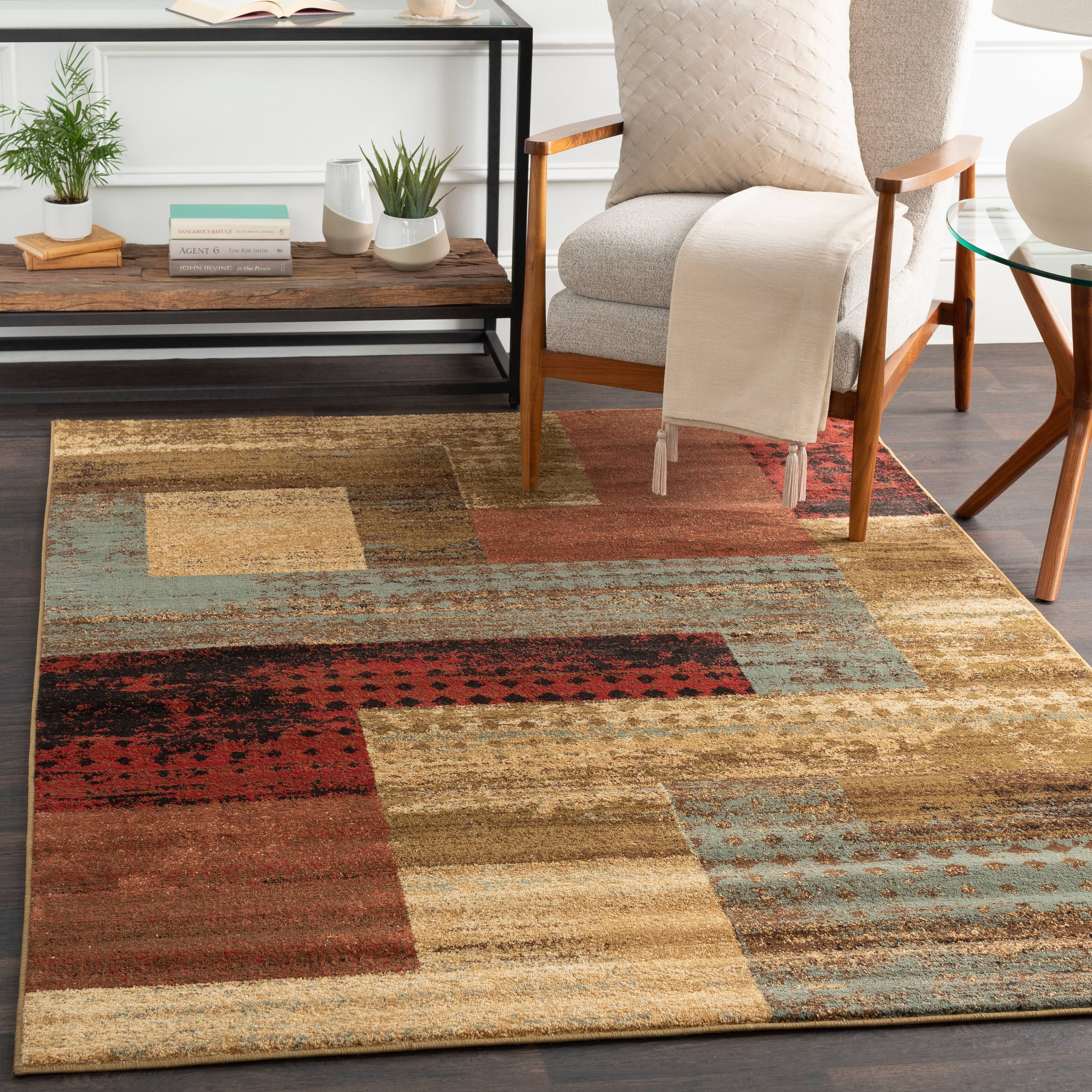 Mark&Day Area Rugs, 8x11 Hugo Modern Dark Red Area Rug (7'10