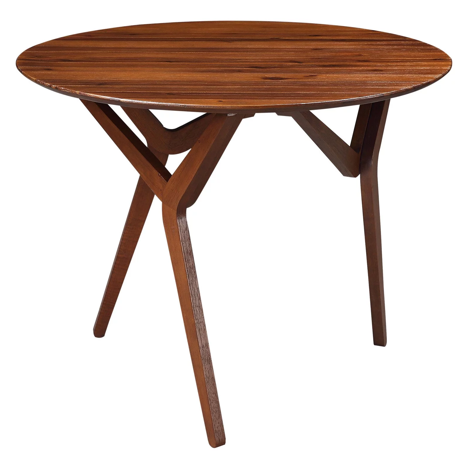 Boraam Sydney Adjustable Round Wood Dining/Coffee Height Table - Chestnut Wire-Brush Finish