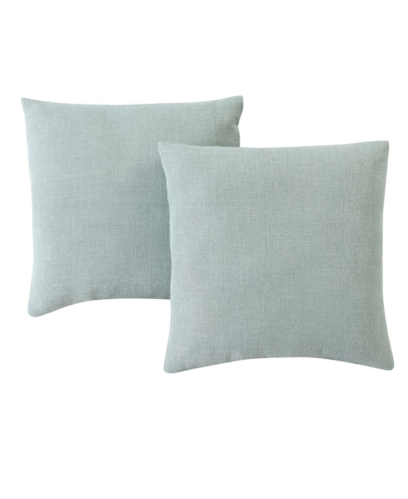 Infinity Home 2pk 18″ square Faux Linen Decorative Pillows, Green