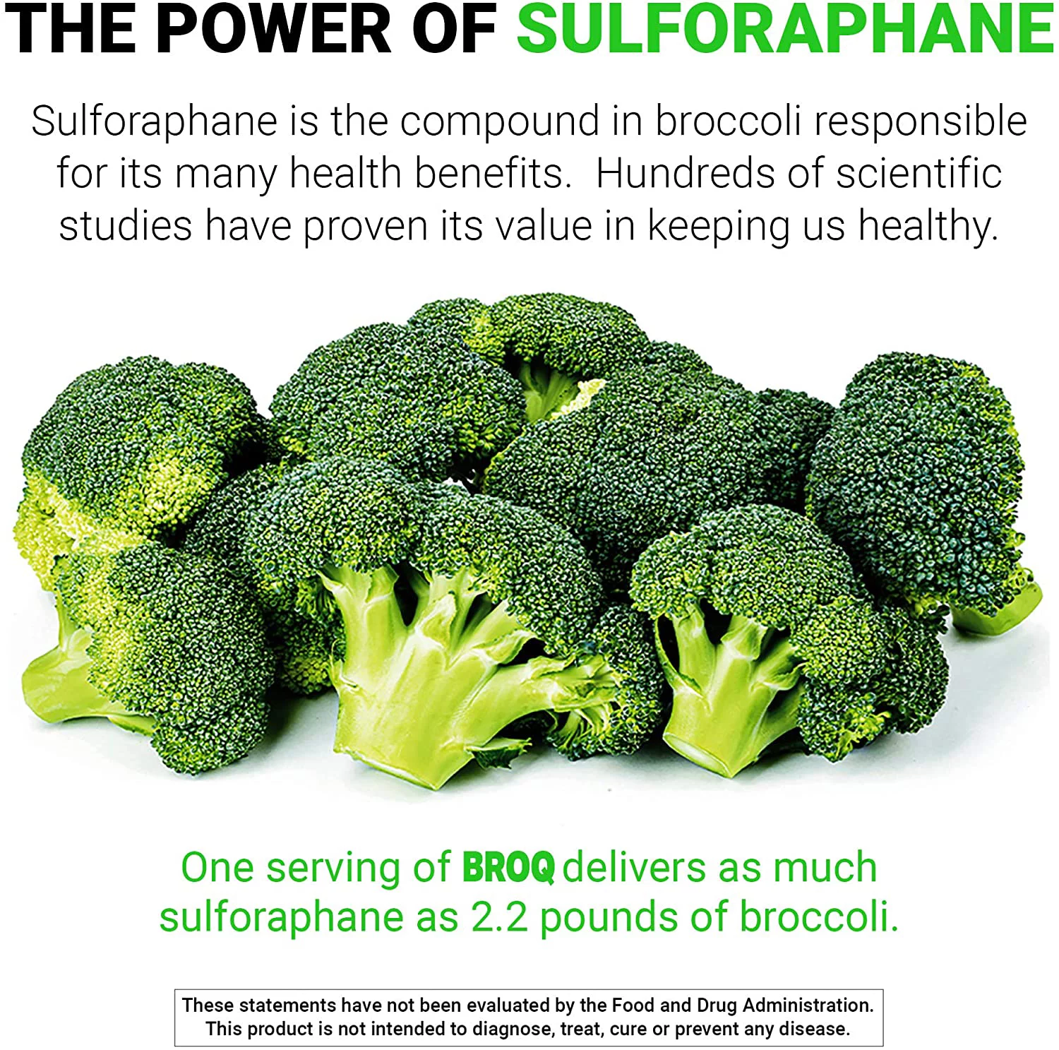 BROQ - The Gold Standard of Sulforaphane Supplements - More Than 2X Any Other Product - See Independent Lab Tests - The World’s Only High Potency Natural Stabilized Sulforaphane - Same as Prostaphane