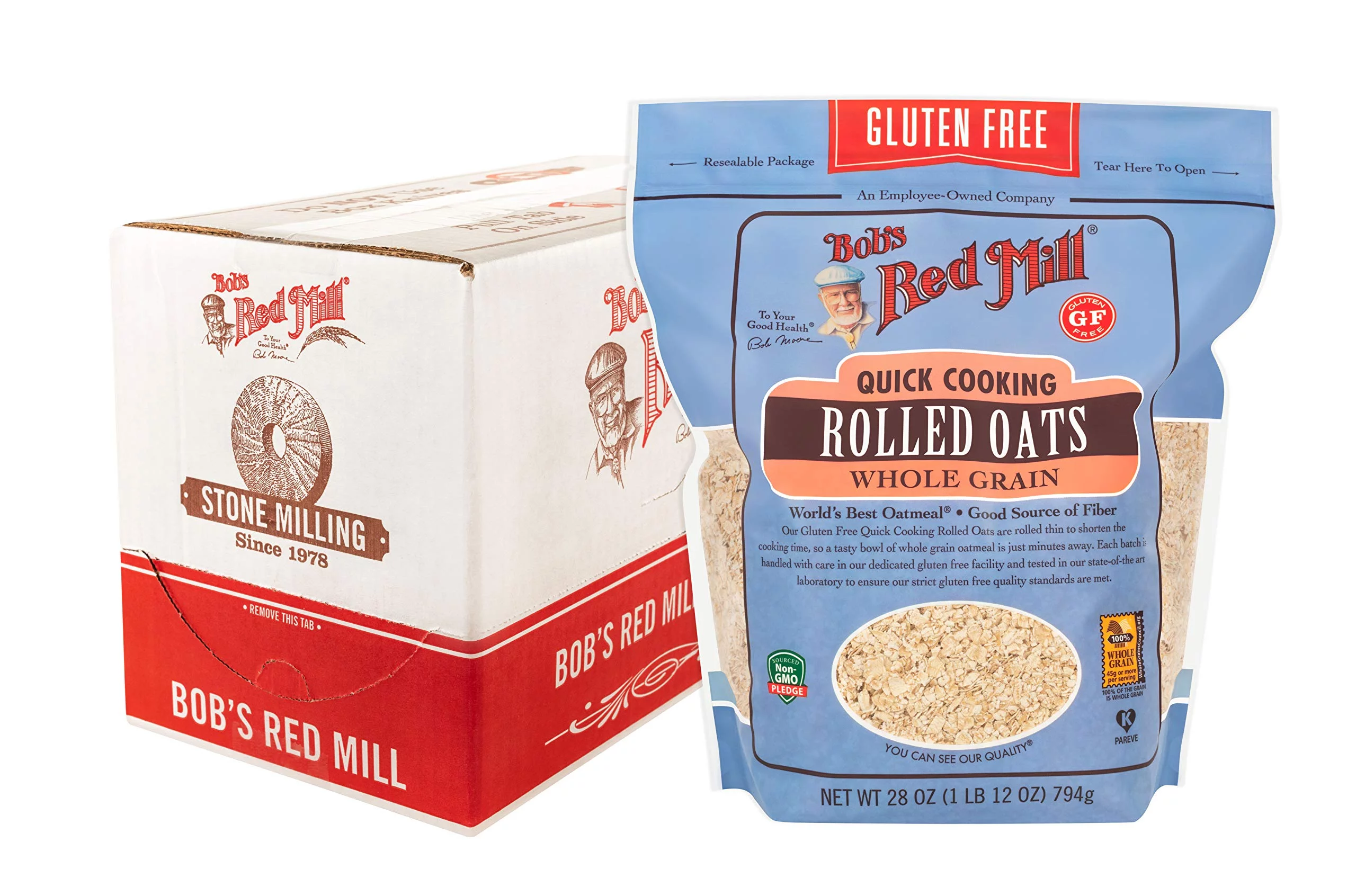 Bob's Red Mill Gluten Free Quick Cooking Rolled Oats, 28 Oz