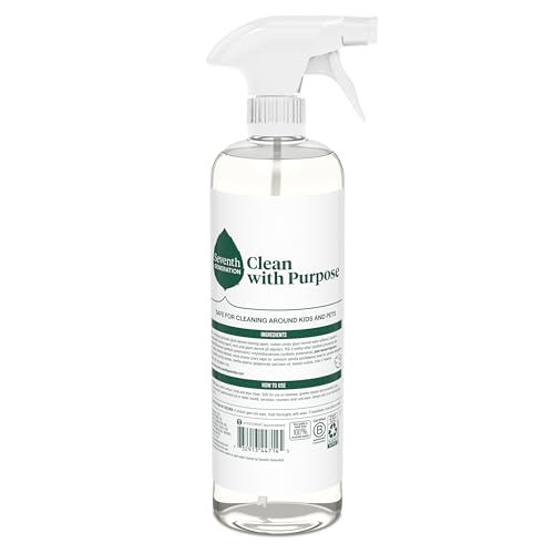 Seventh Generation All Purpose Cleaner, Biodegradable Formula, Free & Clear, 23 oz (Pack of 4)