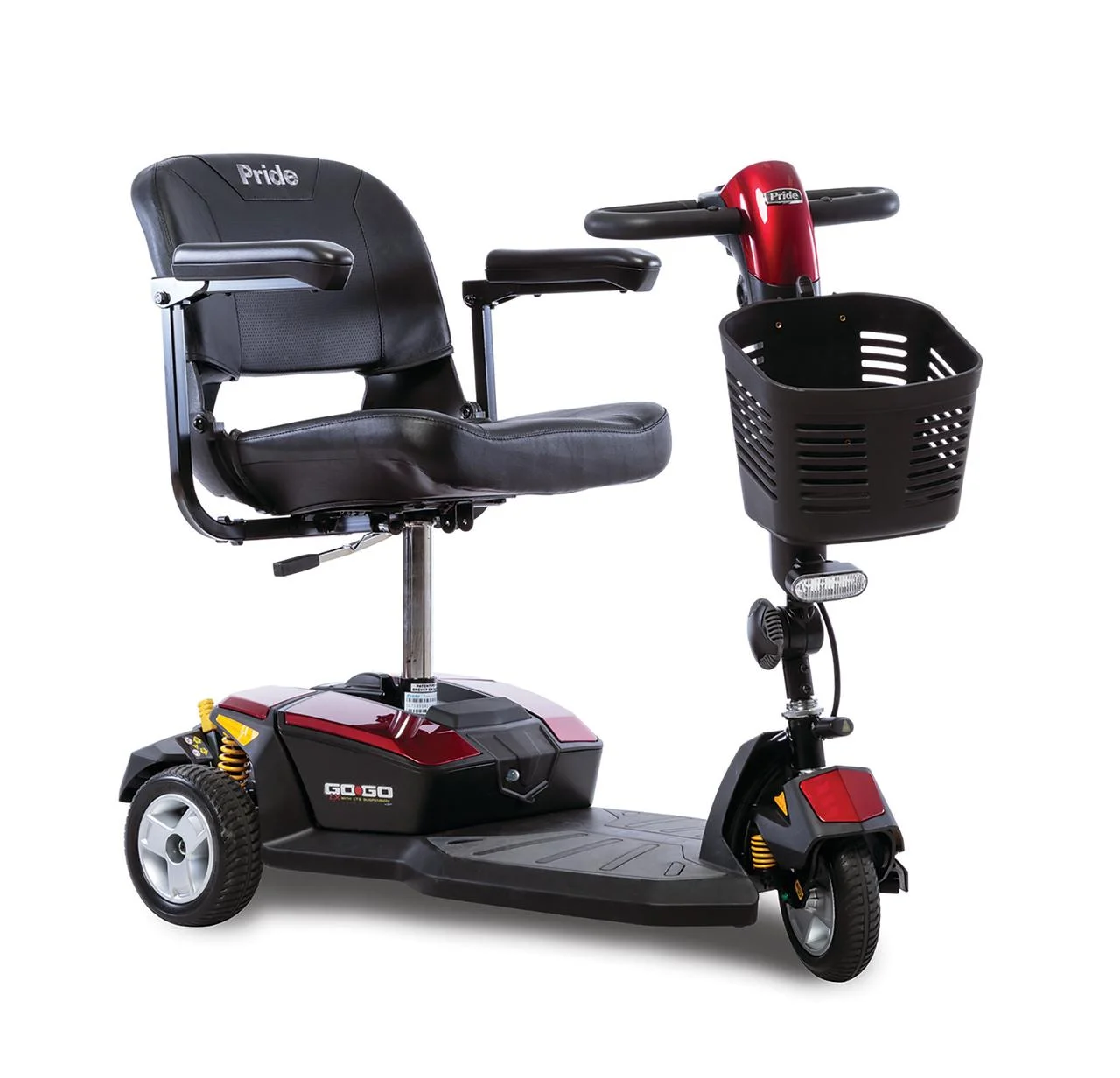 Pride Mobility GoGo LX 3-Wheel Scooter With CTS Suspension (12AH/9 Mile Battery Range) with Ext Warr