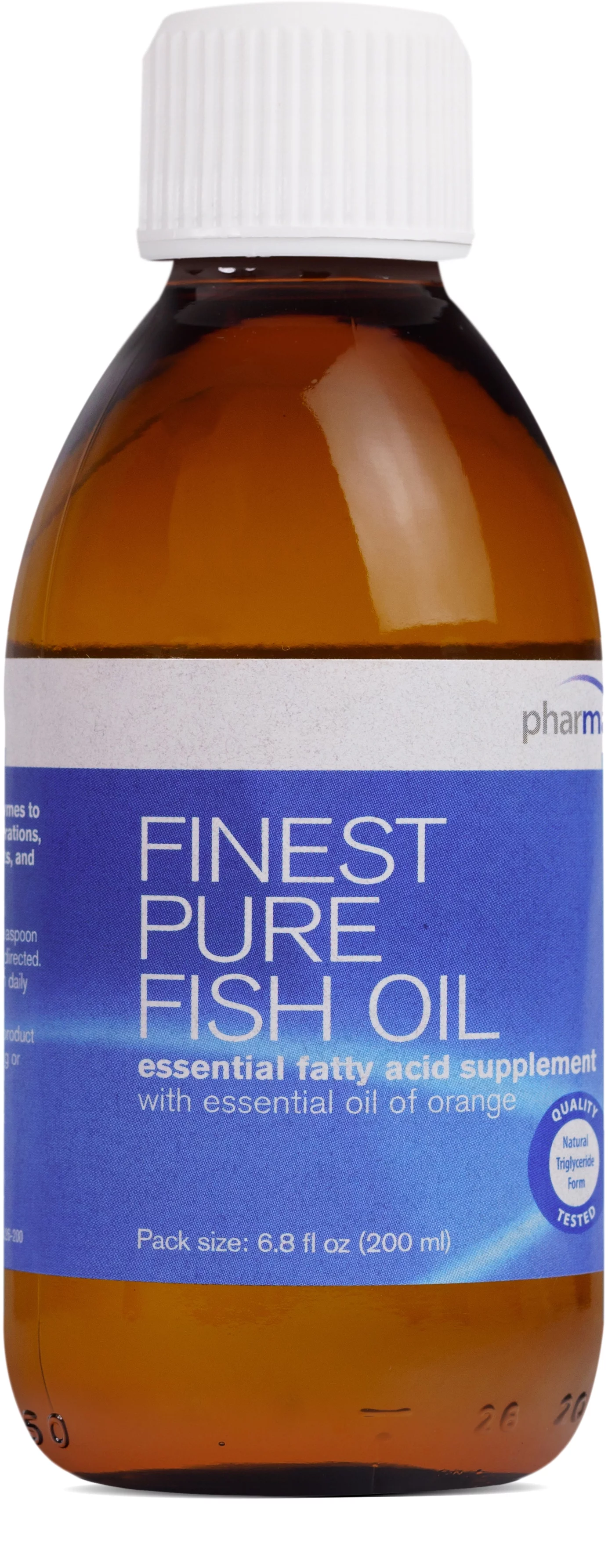 Pharmax Finest Pure Fish Oil | EFA Supplement with Essential Oil of Orange to Support Bone, Brain, and Cardiovascular Health | 6.8 fl. oz.