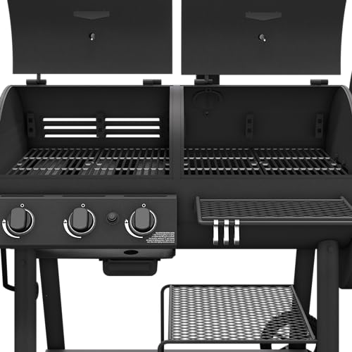 Oklahoma Joe's Canyon Combo Charcoal and Gas Smoker & Grill, Black - 24203004