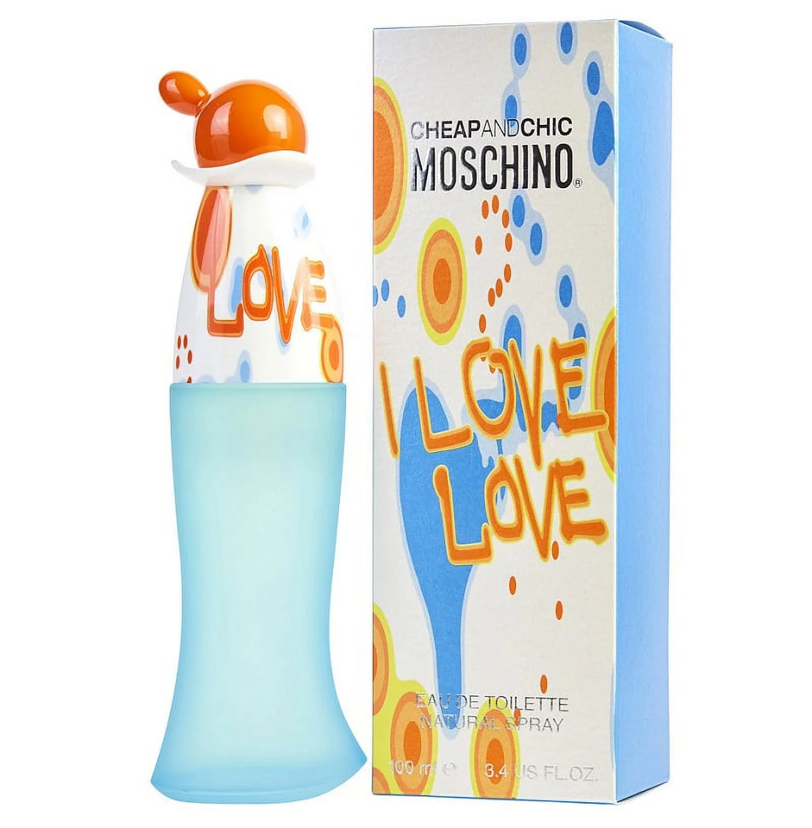 I LOVE LOVE * Moschino 3.4 oz / 100 ml Eau de Toilette Women Perfume Spray