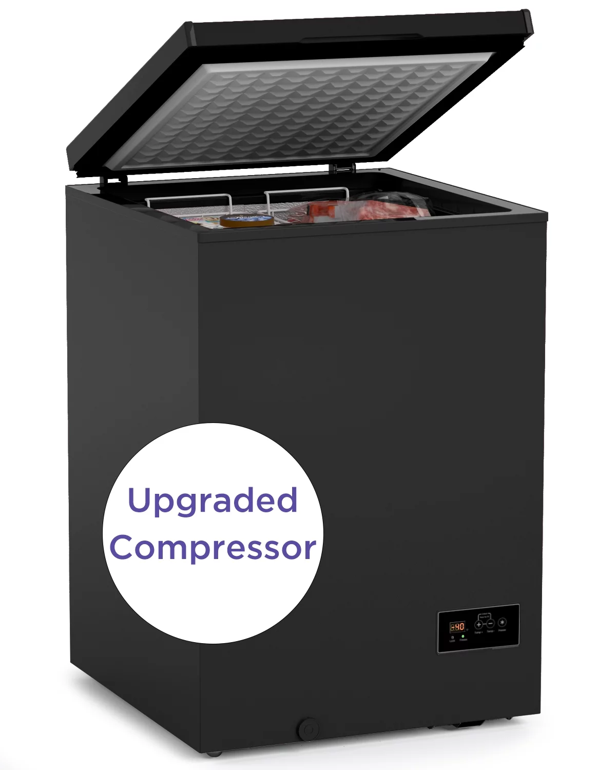 Northair Low temperature Chest Freezer - 3.5 Cu Ft with 2 Removable Baskets - Reach In Freezer Chest - 14℉ to -40℉