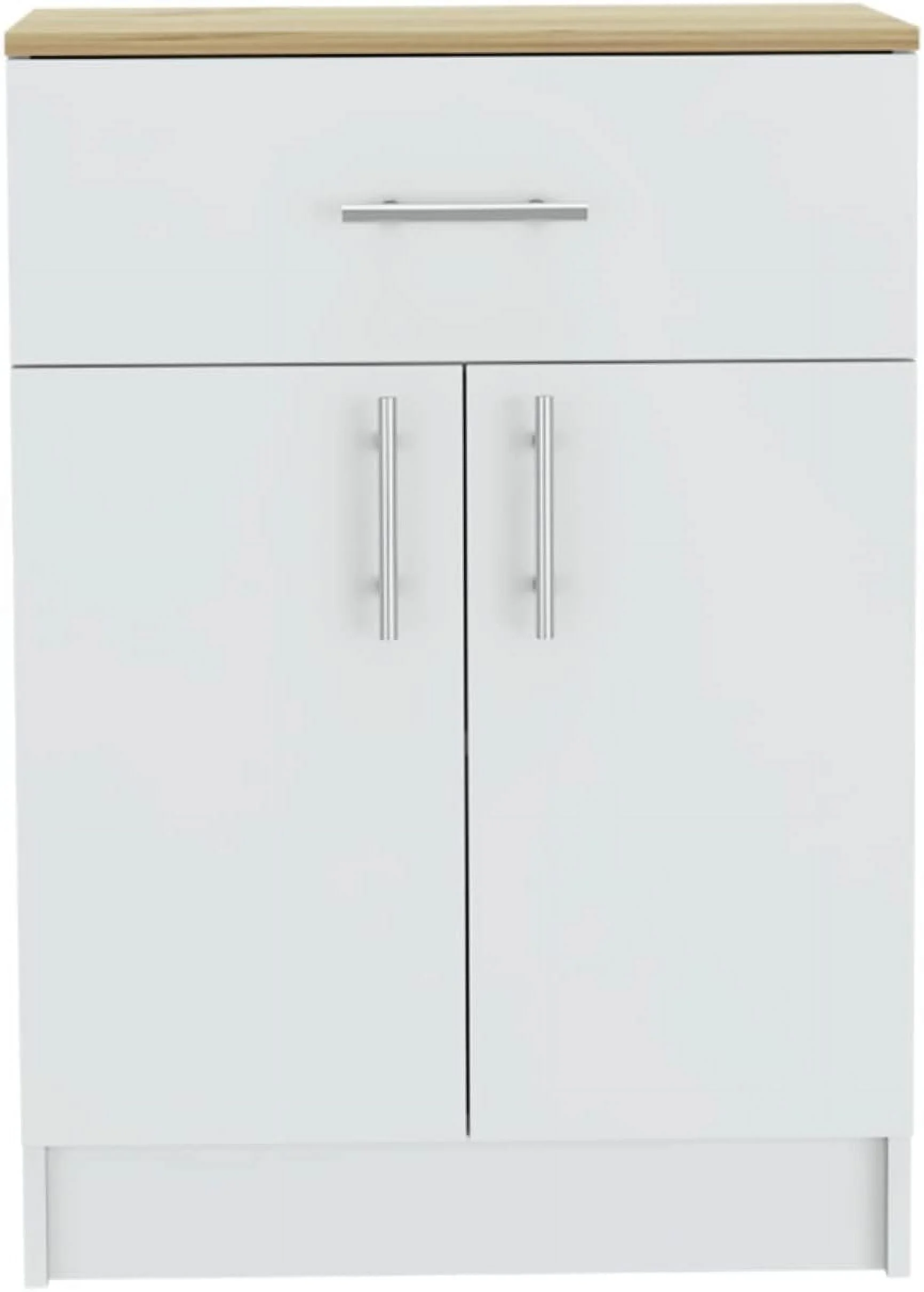 Barbados Multi Storage Large Bottom Kitchen Pantry Cabinet - Light Oak/White