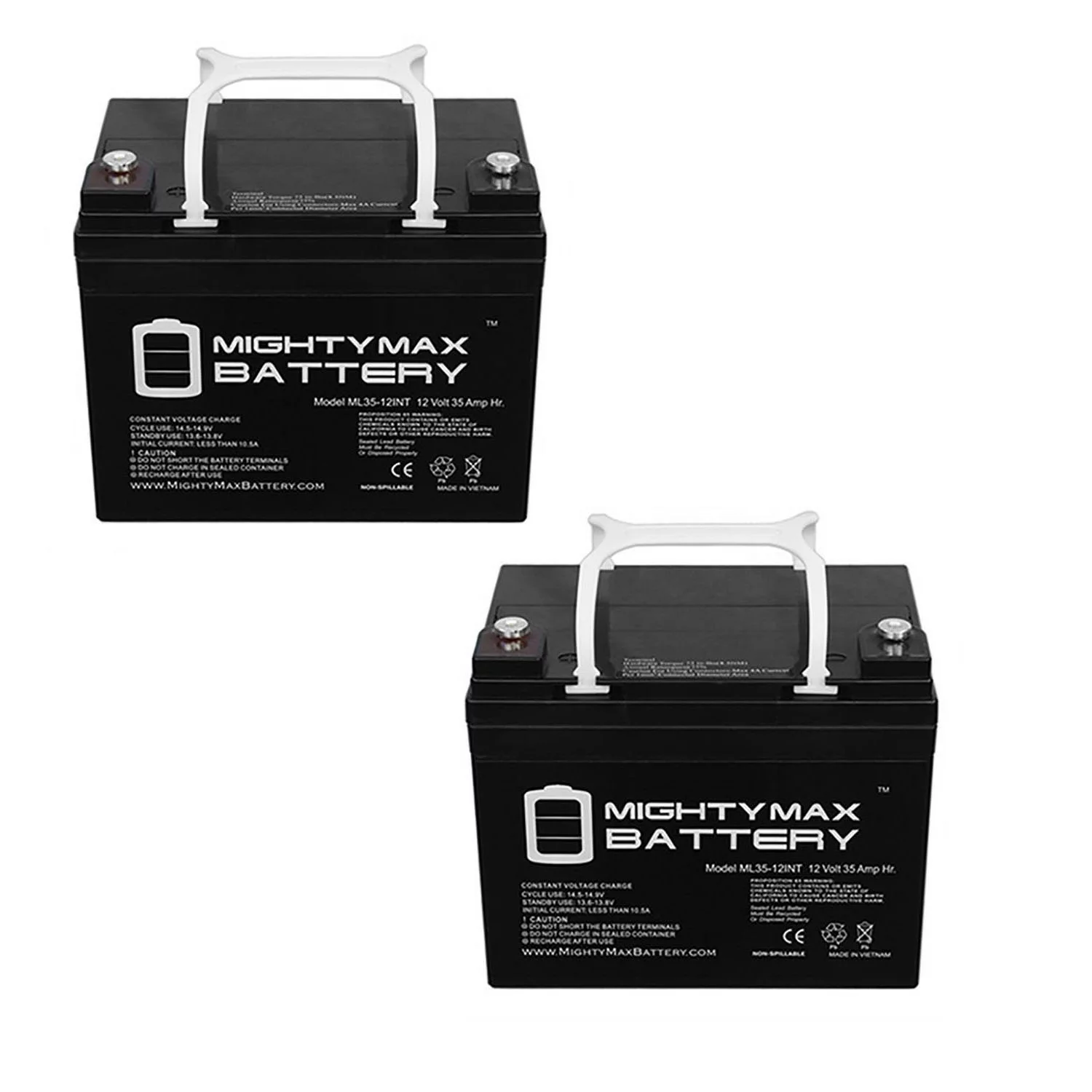 12V 35AH SLA INT Battery Replacement for Suntech Scoota, Bug - 2 Pack