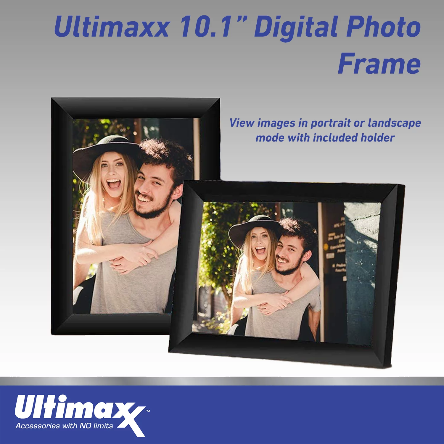 Ultimaxx Wireless Digital Photo Frame Electronic Photo Storage, 1280x800 IPS LCD Touch Screen 10.1