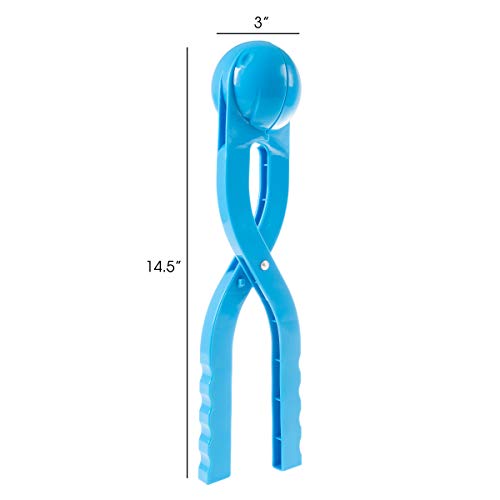 Snowball Maker Tool with Handle for Snow Ball Fights, Fun Winter Outdoor Activities and More, For Kids and Adults (Set of 2) by Hey! Play!