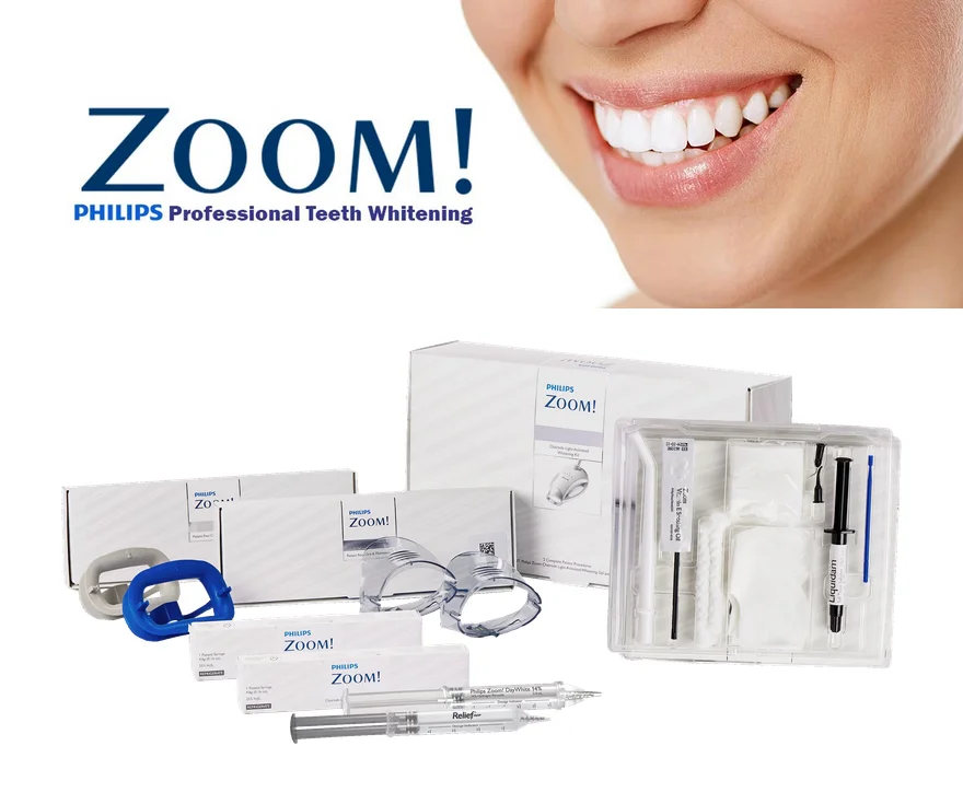 Professional Office Philips Zoom Whitening Kit Chairside Light-Activated, 2 Person Complete Procedures Teeth Whiteninhg Zoom Kit