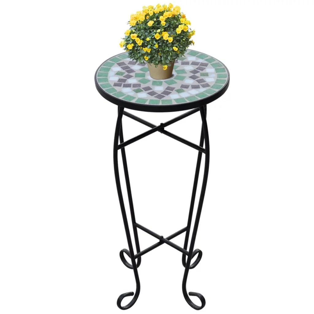 Aibecy Side Table Flora Table Green White