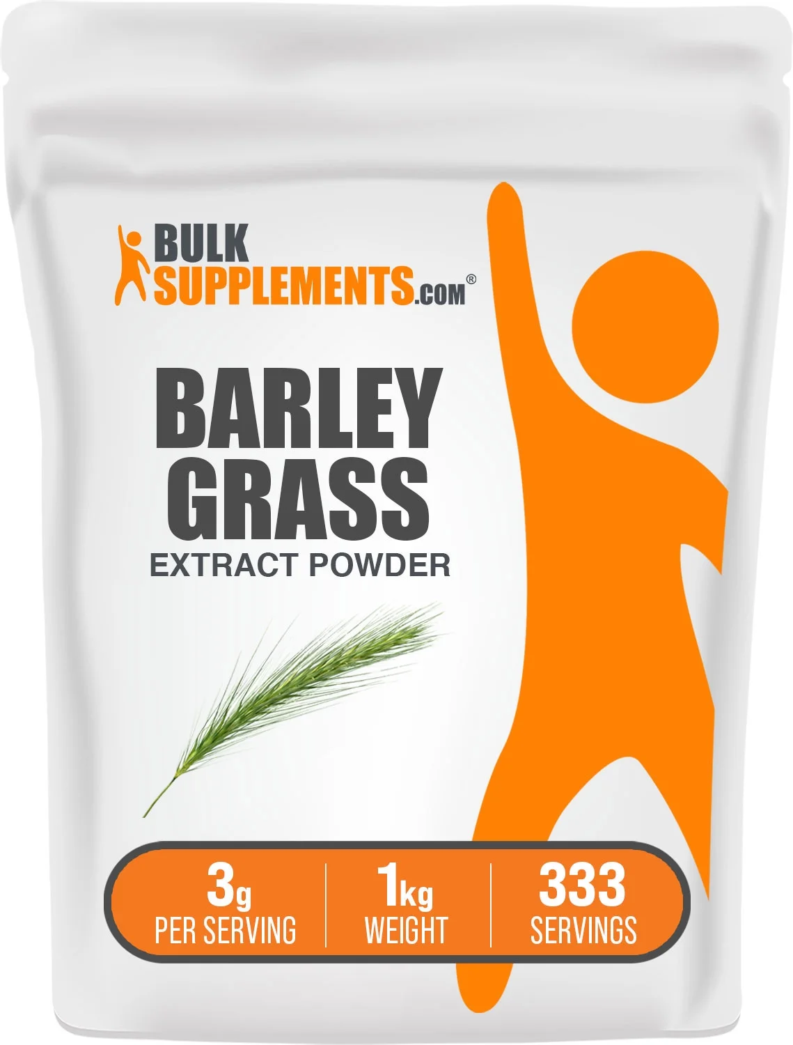 BulkSupplements.com Barley Grass Extract Powder, 3g - Green Superfood Powder - Barley Extract - Vegan Powder (1kg - 333 Servings)