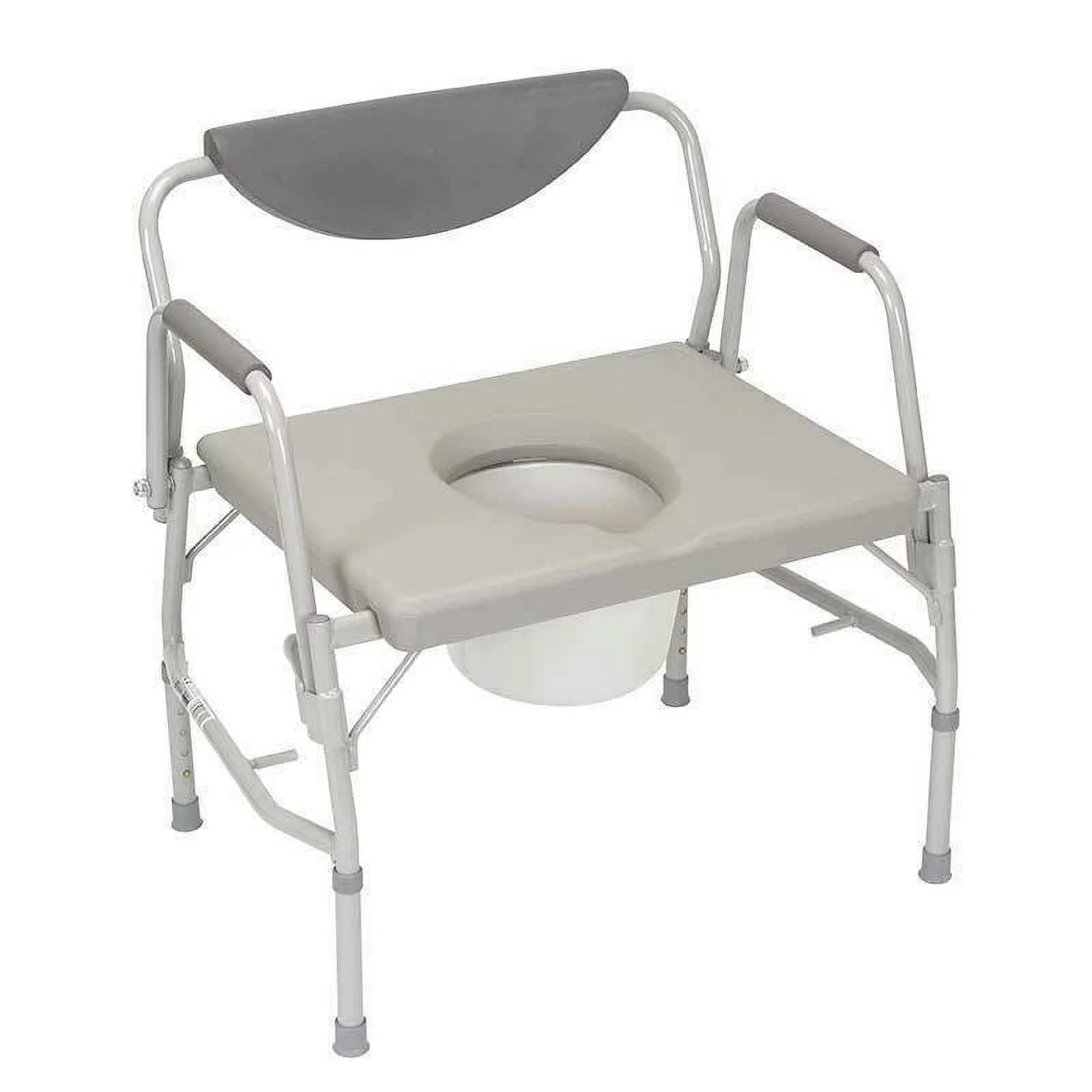 Deluxe Bariatric Drop-Arm Commode 1000lb Capacity by Dynarex