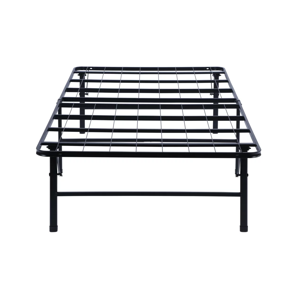 Adel Full Size Low Profile Bed Foldable Metal Frame Black