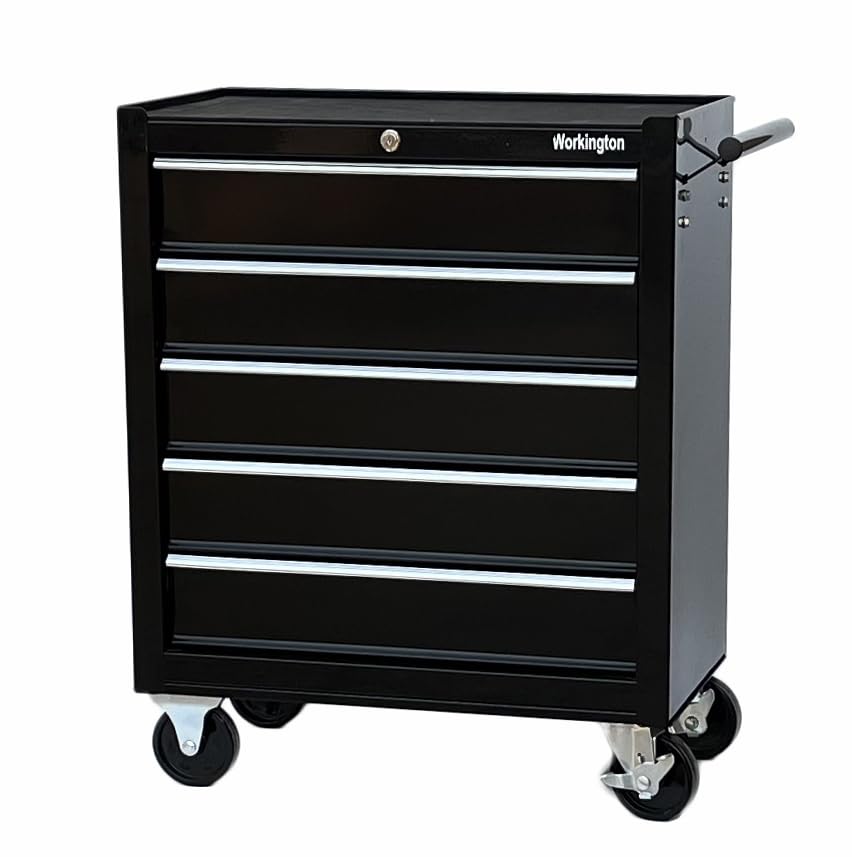 Workington Rolling Metal Tool Chest with 5 Drawers, 24