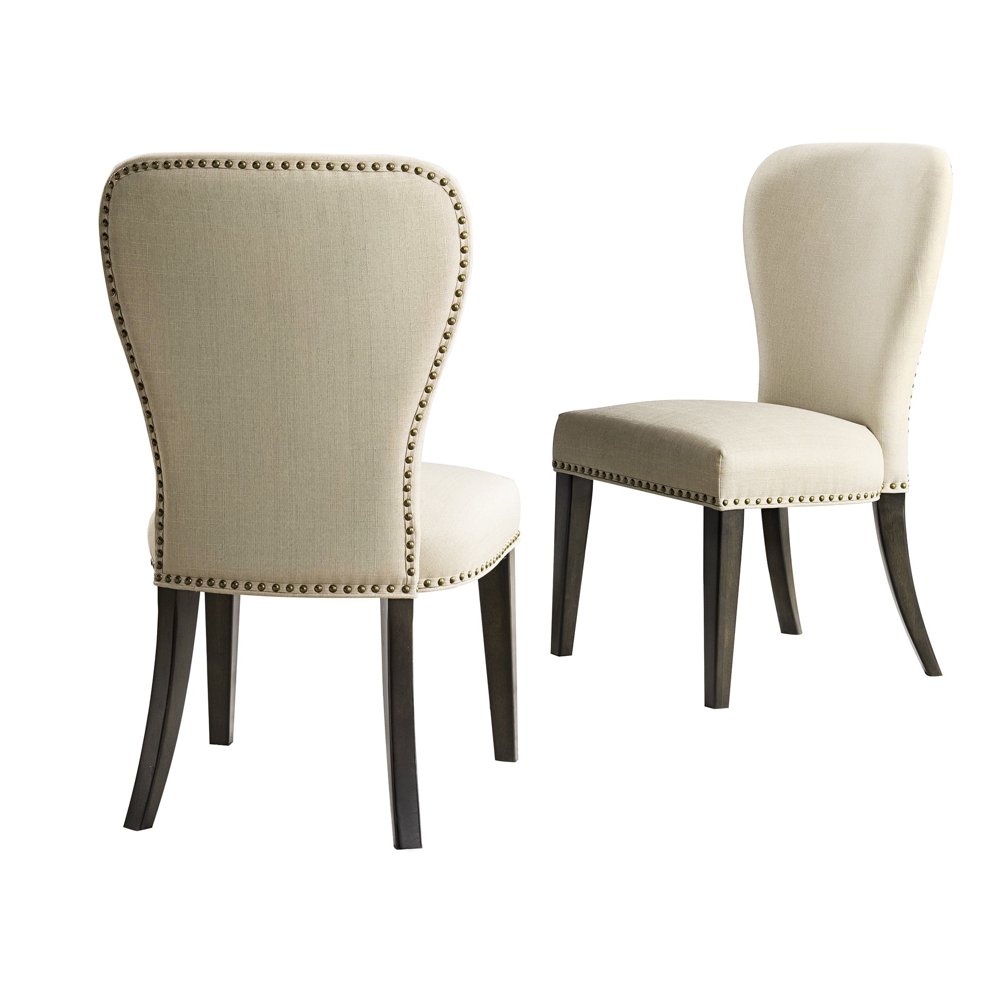 Alaterre Furniture Savoy Upholstered Dining Chairs - Cream (Set of 2)