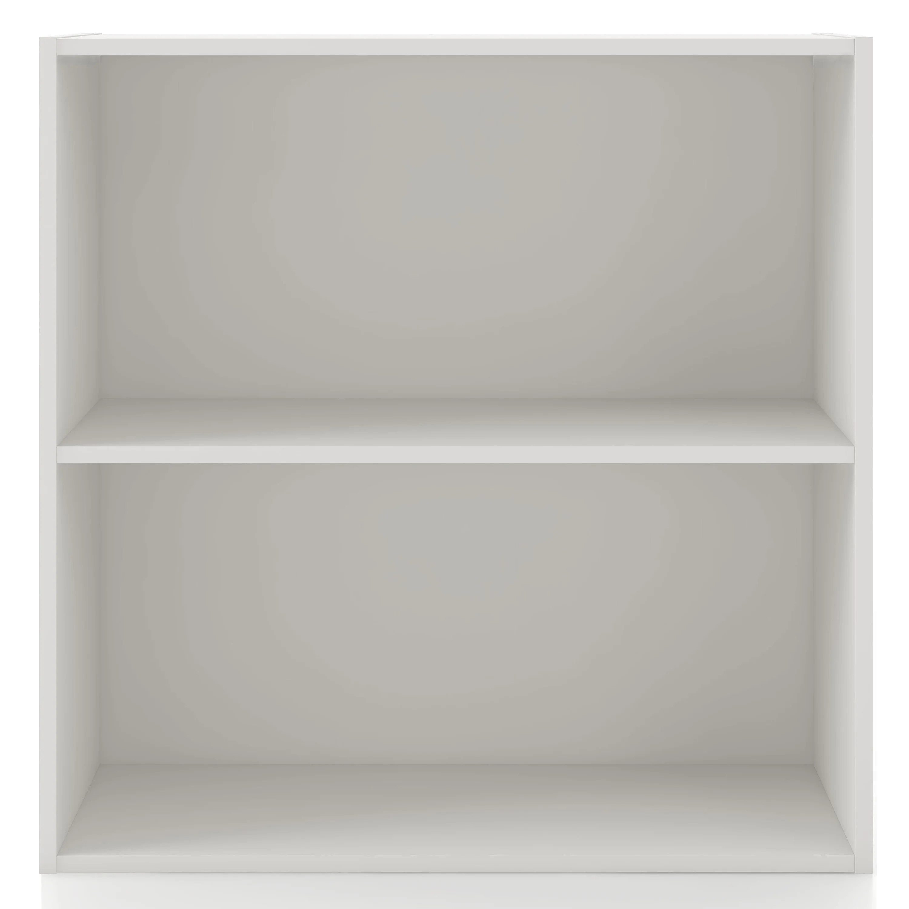 Brooks Wood 2-Tier Bookcase, White