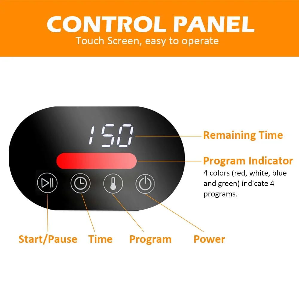 Panda 1.50 cu. ft Small 110V 850W Electric Compact Laundry Dryer with Stainless Steel Drum, LED Digital Display Sensor Front Load Clothes Dryer in White