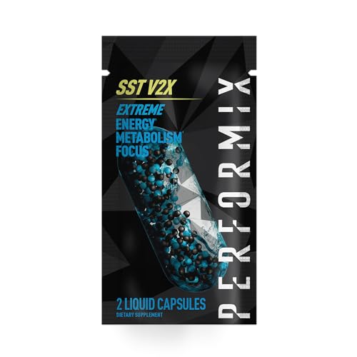 PERFORMIX - SST V2X - Pre Workout - 300 mg Caffeine - Energy Supplements - No Crash - Fitness Goals - Nootropic - Timed-Release for All Day Focus, Mood & Energy Boost - Men & Women - 10 Capsules