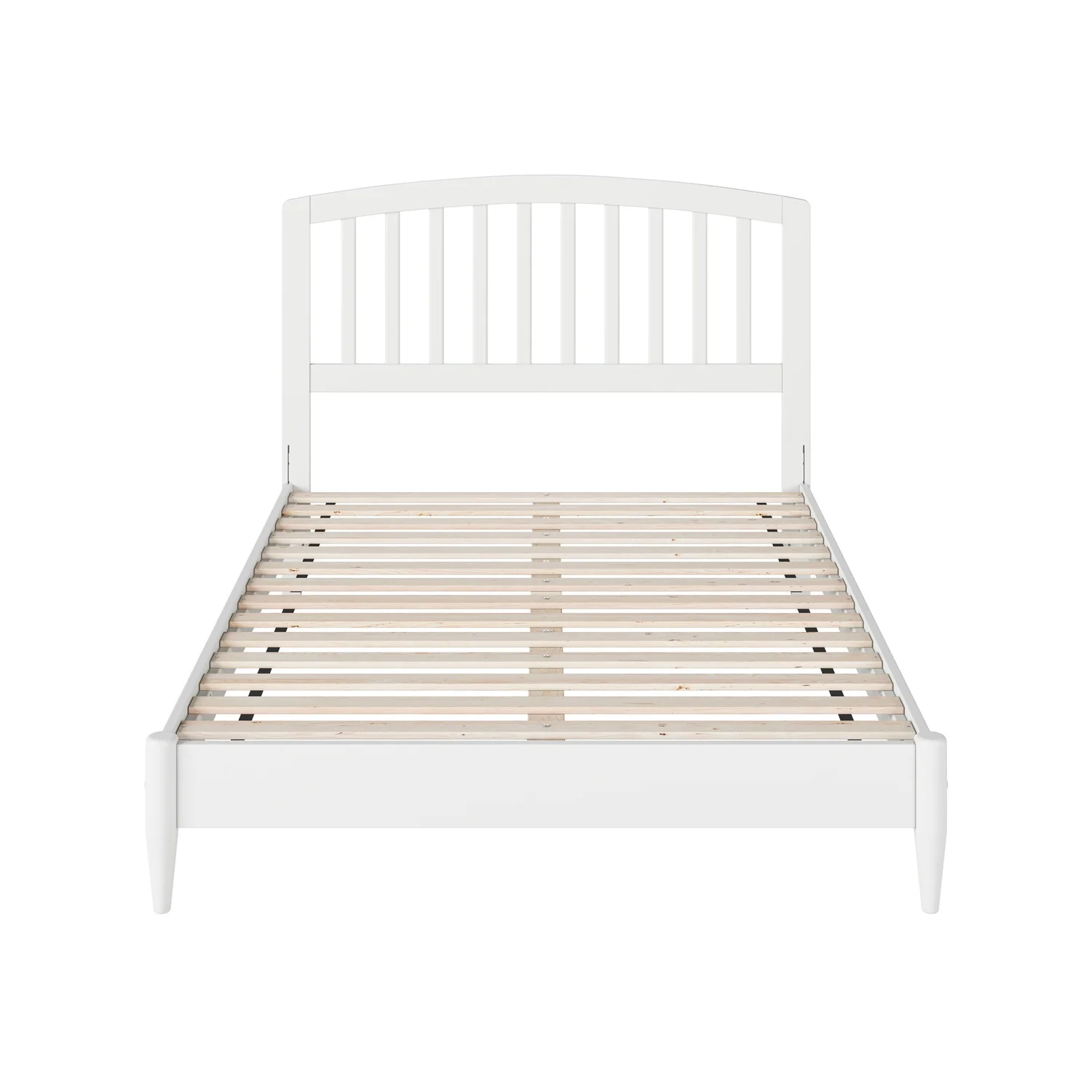 AFI Quincy Full Solid Wood Low Profile Platform Bed, White