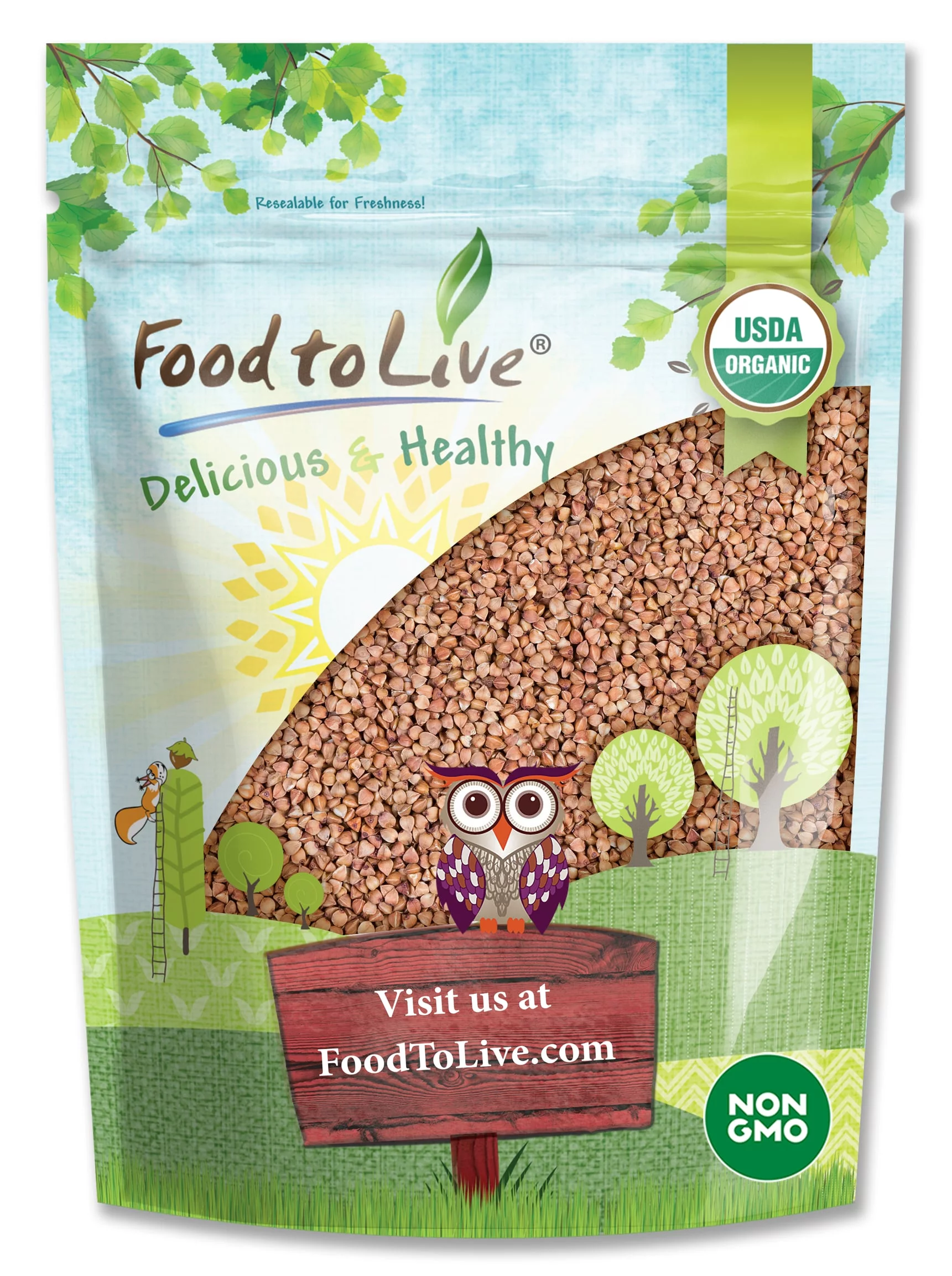 Organic Buckwheat Kasha, 4 Pounds — Non-GMO, Kosher, Vegan — by Food to Live