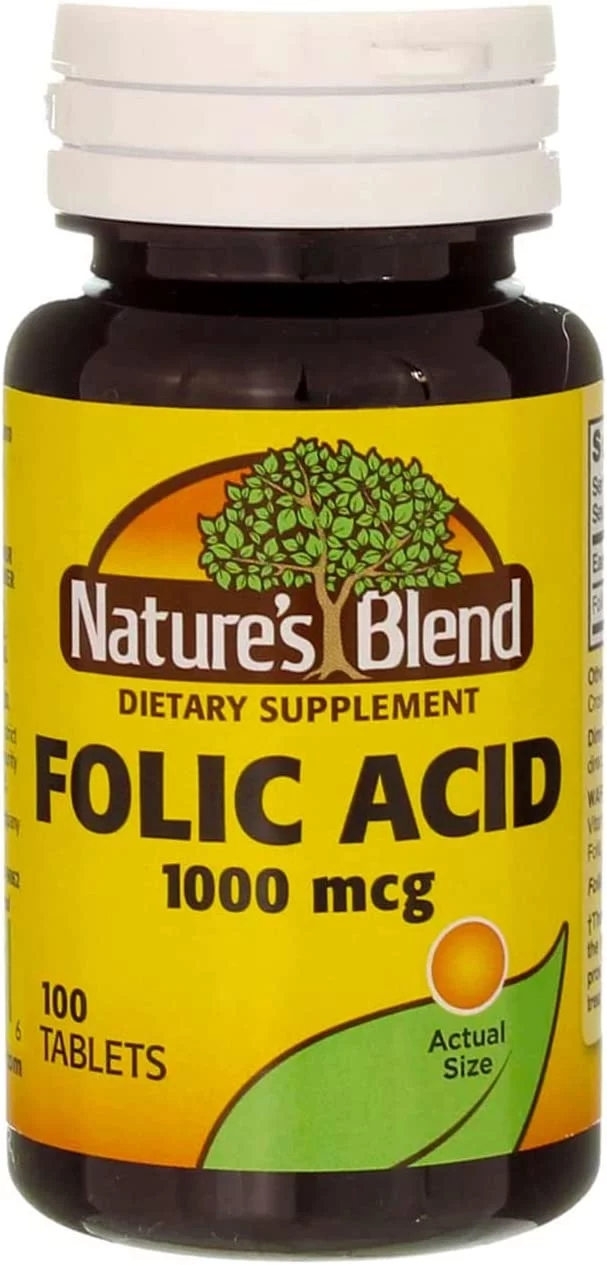 Nature's Blend 1281 Folic Acid 1000 mcg (Pack of 4)
