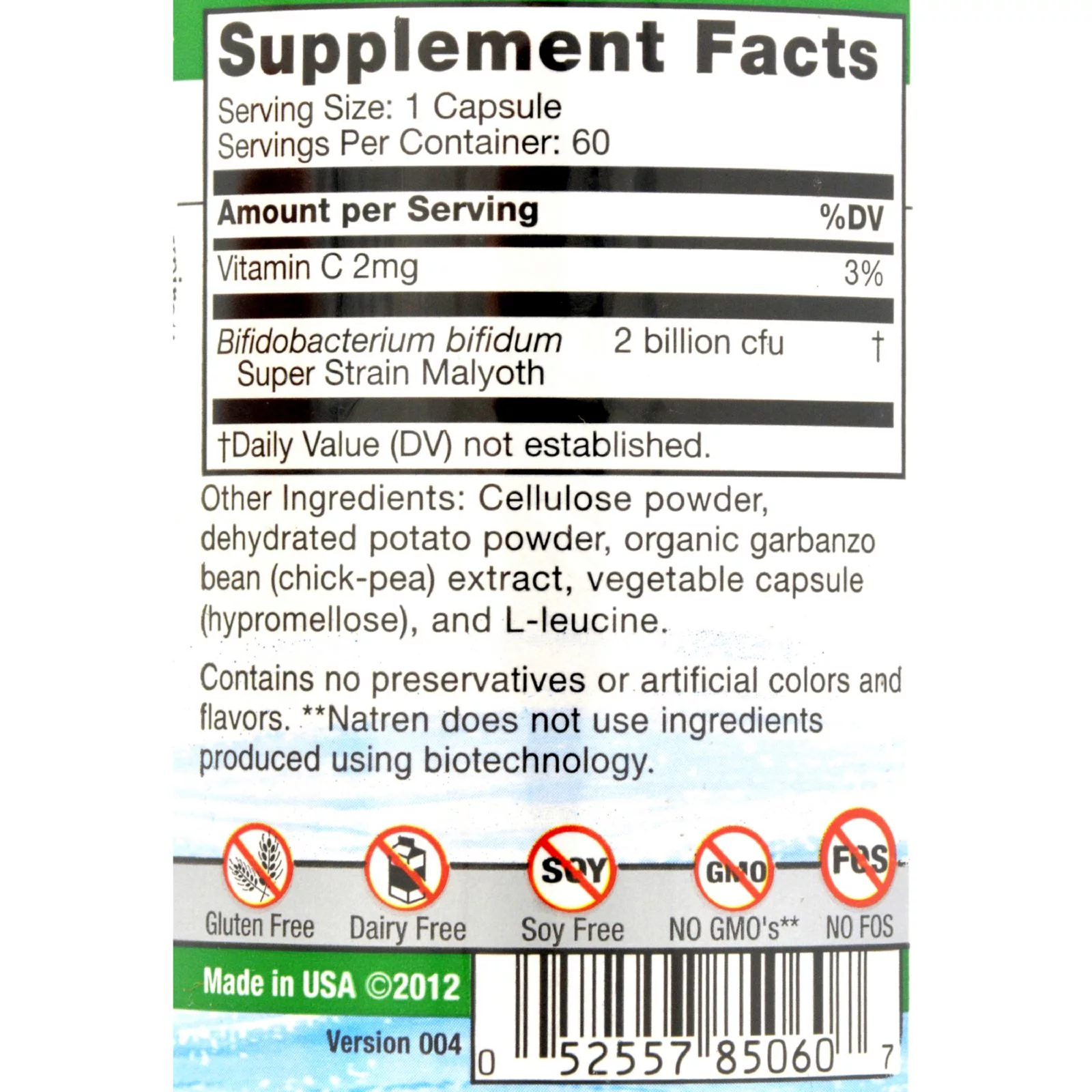 Natren Natren Healthy Trinity System Bifido Factor, 60 ea