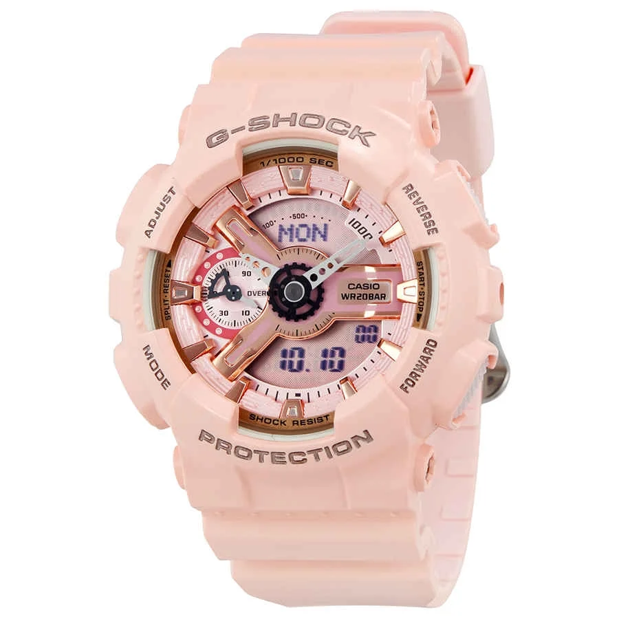 Women's Casio G-Shock Pink Analog Digital Watch GMAS110MP-4A1
