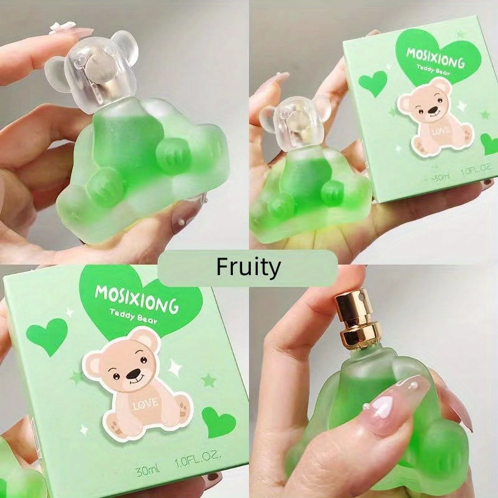 Cute Bibi Bear Perfume, Refreshing And Lasting Fruity Fragrance, For Girls Students, Ideal Birthday Gift, Fresh Natural 5 Fragrance