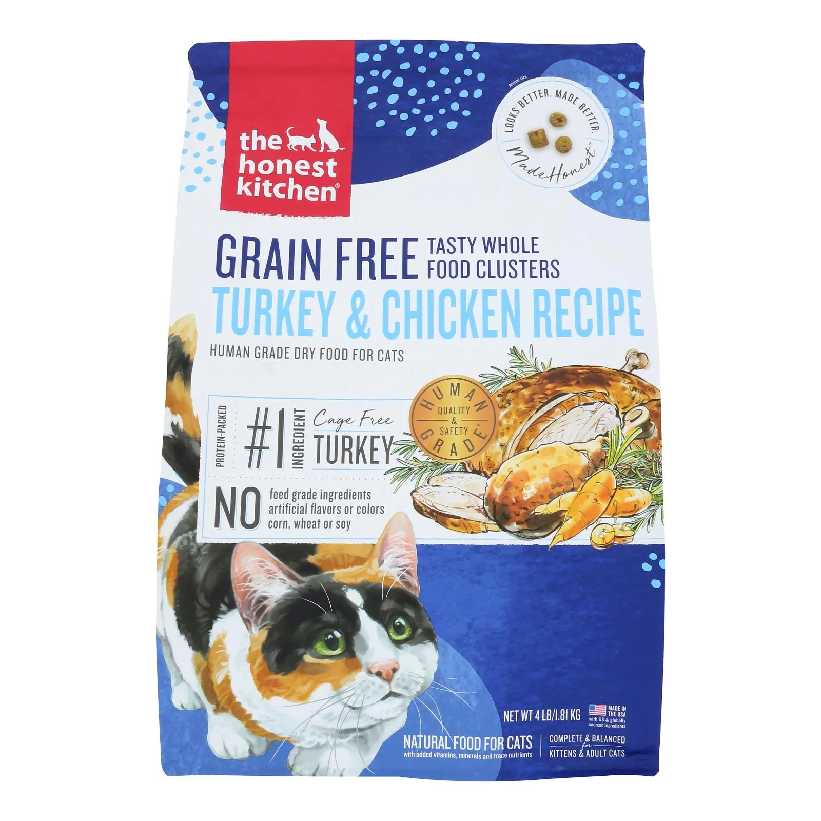 The Honest Kitchen - Cat Fd Green Free Trky&chkn - Case of 8-4 LB