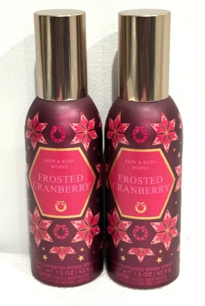 Bath & Body Works Frosted Cranberry Concentrated Room Spray, 1.5 oz (Pack of 2)