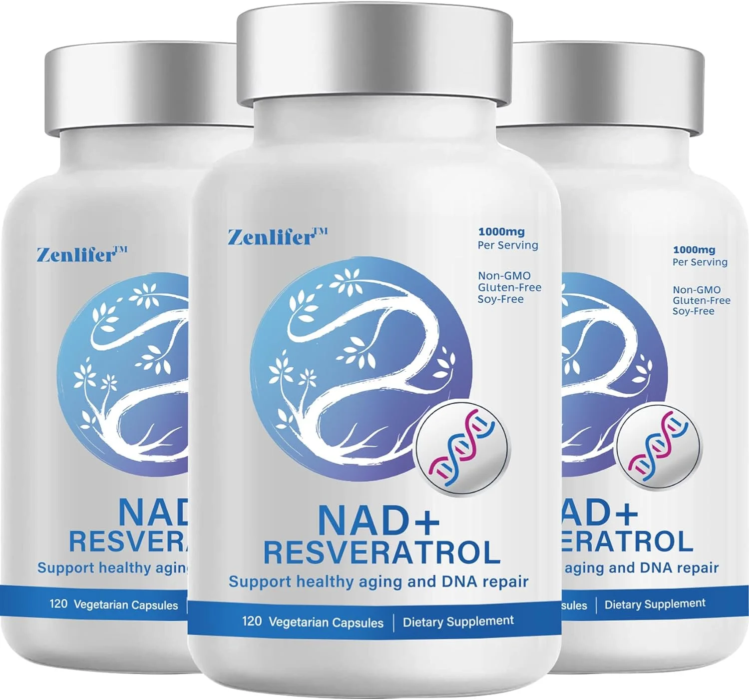 360Capsule NAD+ 1000MG Resveratrol Boosting Supplement More Efficient than Mnm Nicotinamide Riboside