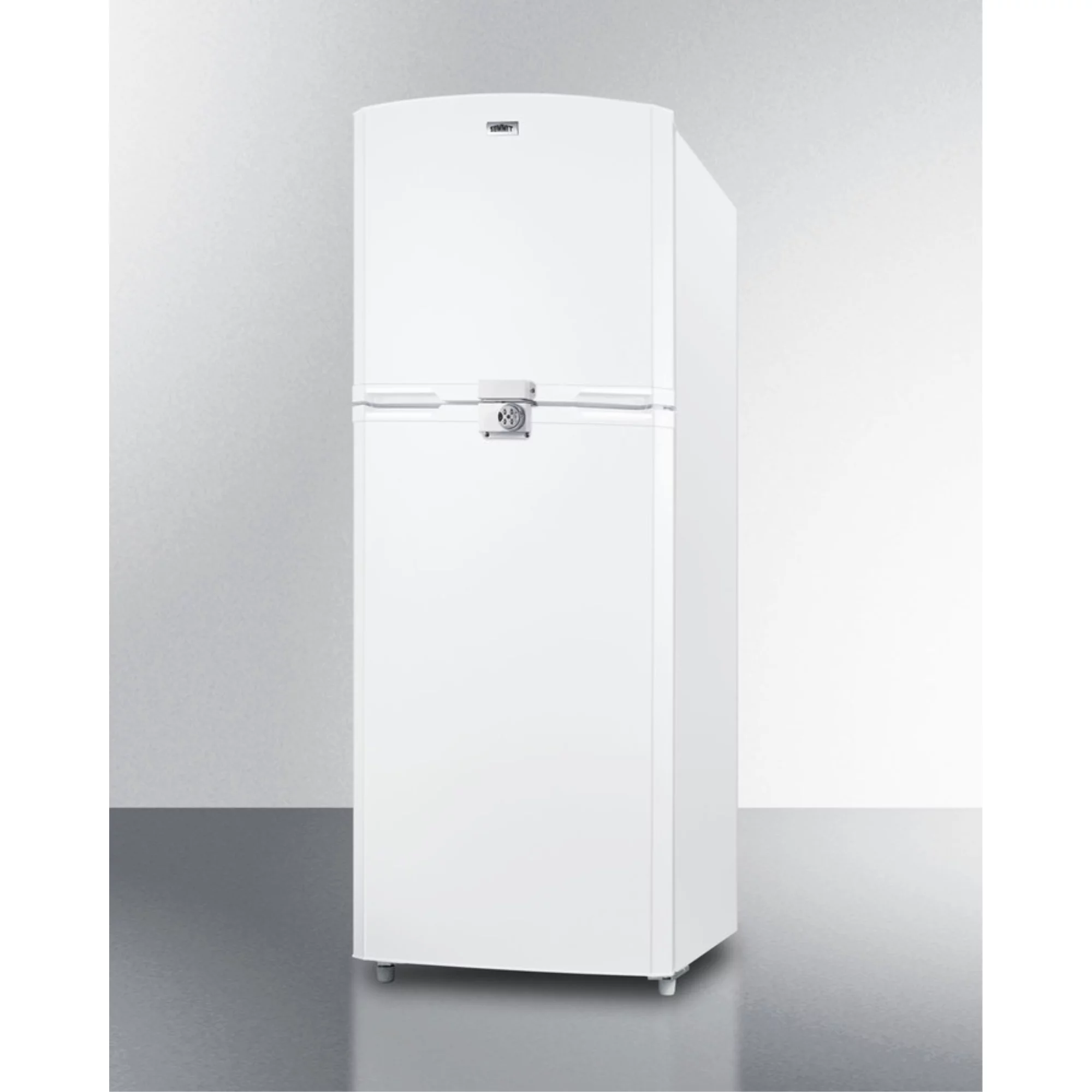12.9 cu.ft. frost-free refrigerator-freezer in white with combination lock
