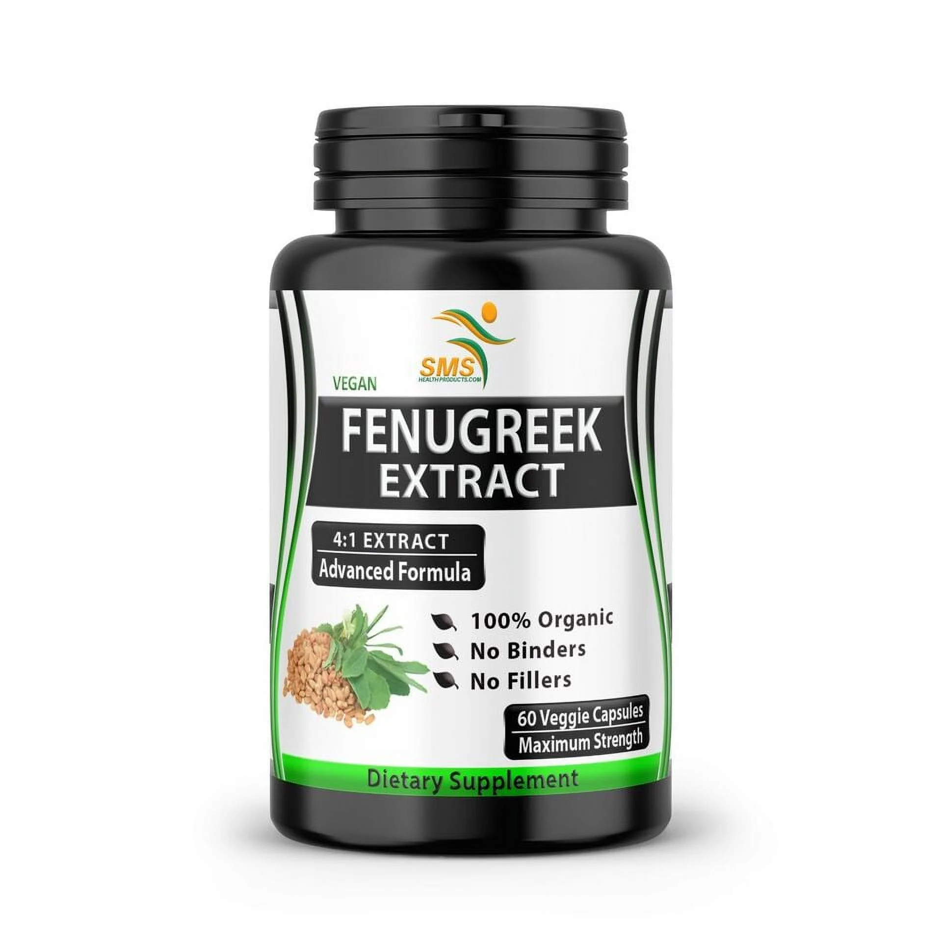 FENUGREEK SEED PILLS 2000mg DAILY EXTRACT 60 VEGGIE CAPSULES ORGANIC