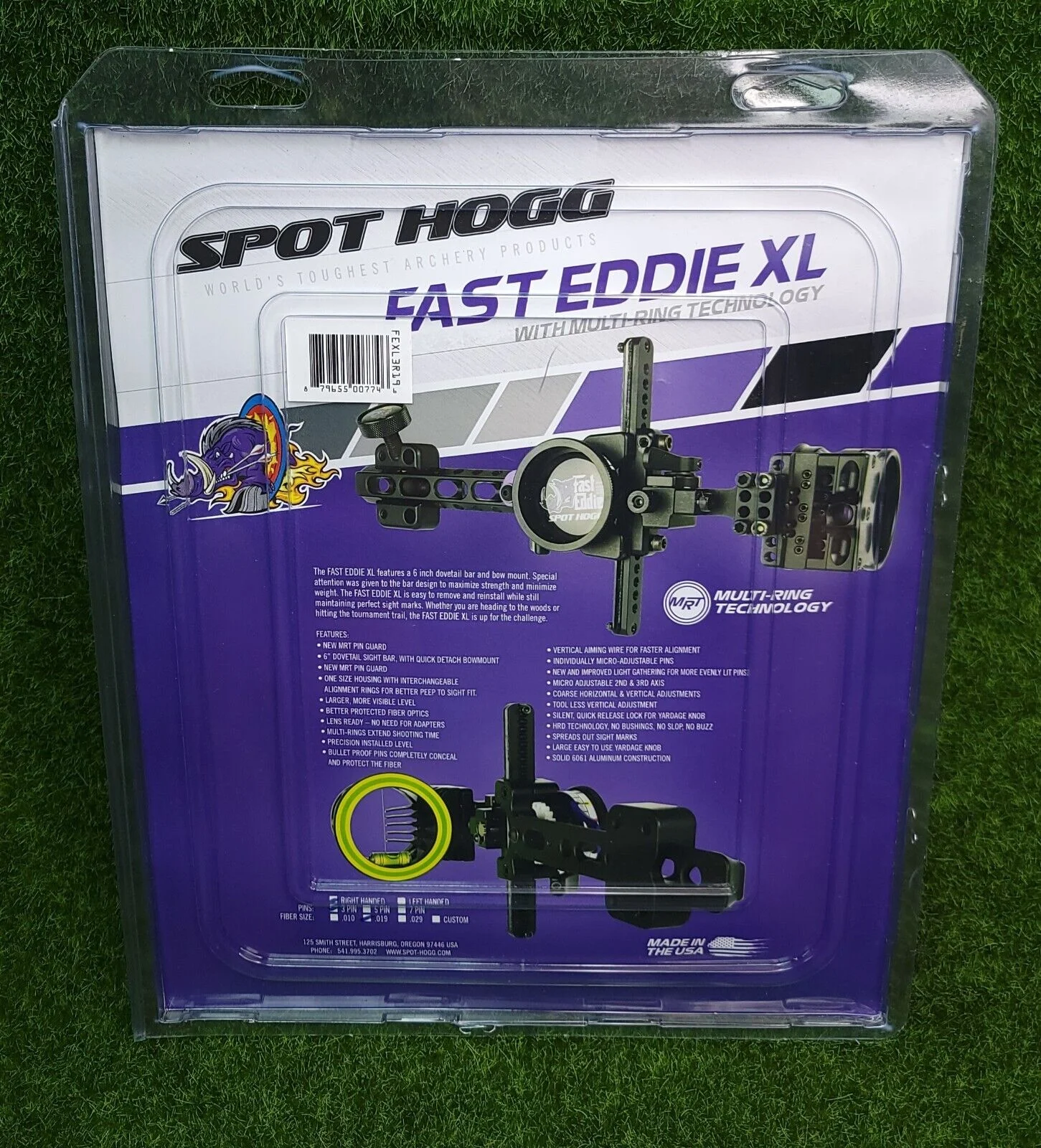 Spot Hogg Fast Eddie XL Sight 3 Pin .019 Right Hand Model: FEXL3RH19MRT