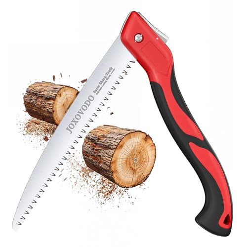 10 Inch Folding Saw Laser-Cut Teeth Pruning Saw for Tree Trimming, D2 Steel Hand Saws for Wood Cutting, 7 TPI Wood Saws Hand For Camping, Bushcraft, Gardening, Outdoor, Heavy-duty Garden Tool