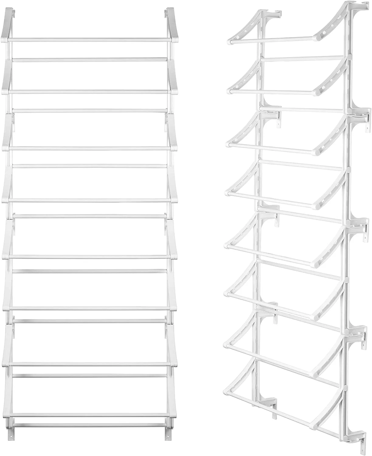 Shoe Rack For Closet, Hanging Over The Door Organizer, Space Saving Storage With 8 Holder Racks For Shoes, Fits Bedroom   Entryway Doors, Closet Organizer, Room Accessories, White