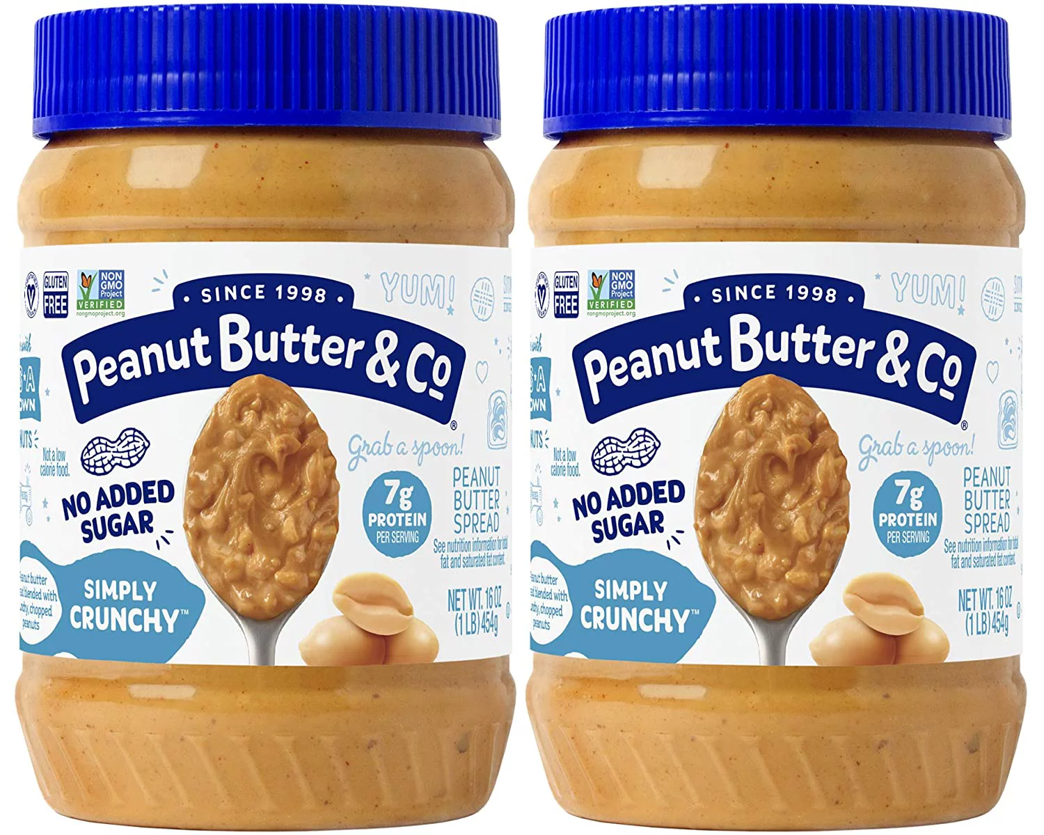 Peanut Butter & Co. Peanut Butter Spread, Simply Crunchy, 16 oz | Pack of 6