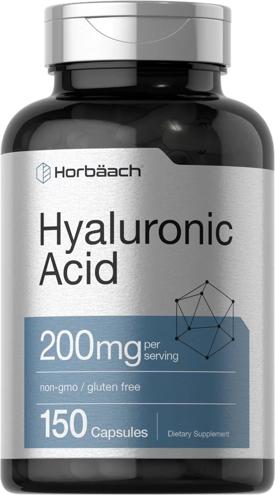 Horbaach Hyaluronic Acid 200 mg 150 Capsules | Non-GMO & Gluten Free Supplement