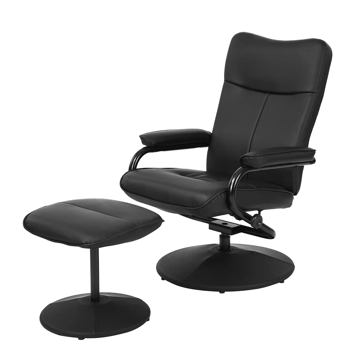 Geniqua Corp Leather Recliner, Black