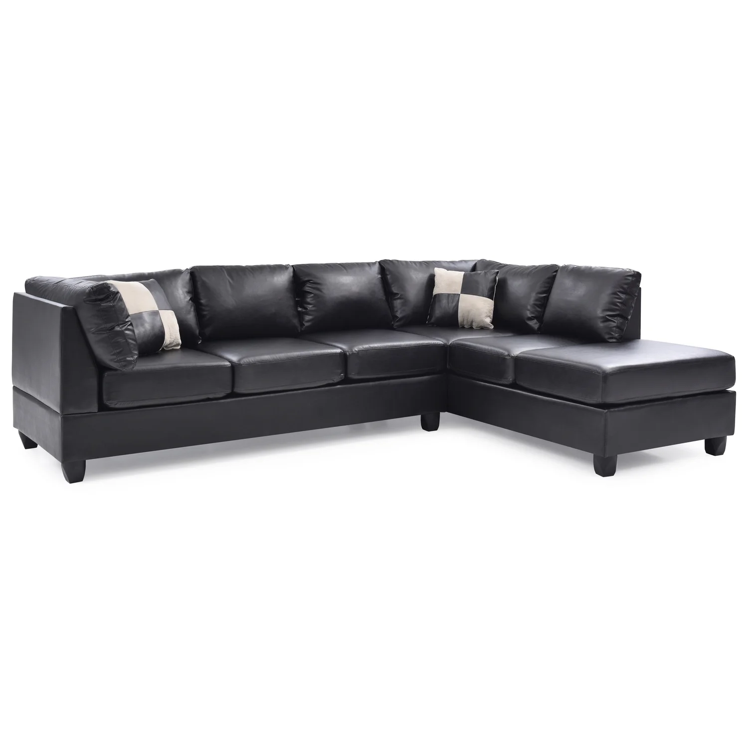Homestock Old World Charm G643B-SC Sectional ( 3 Boxes) , Black